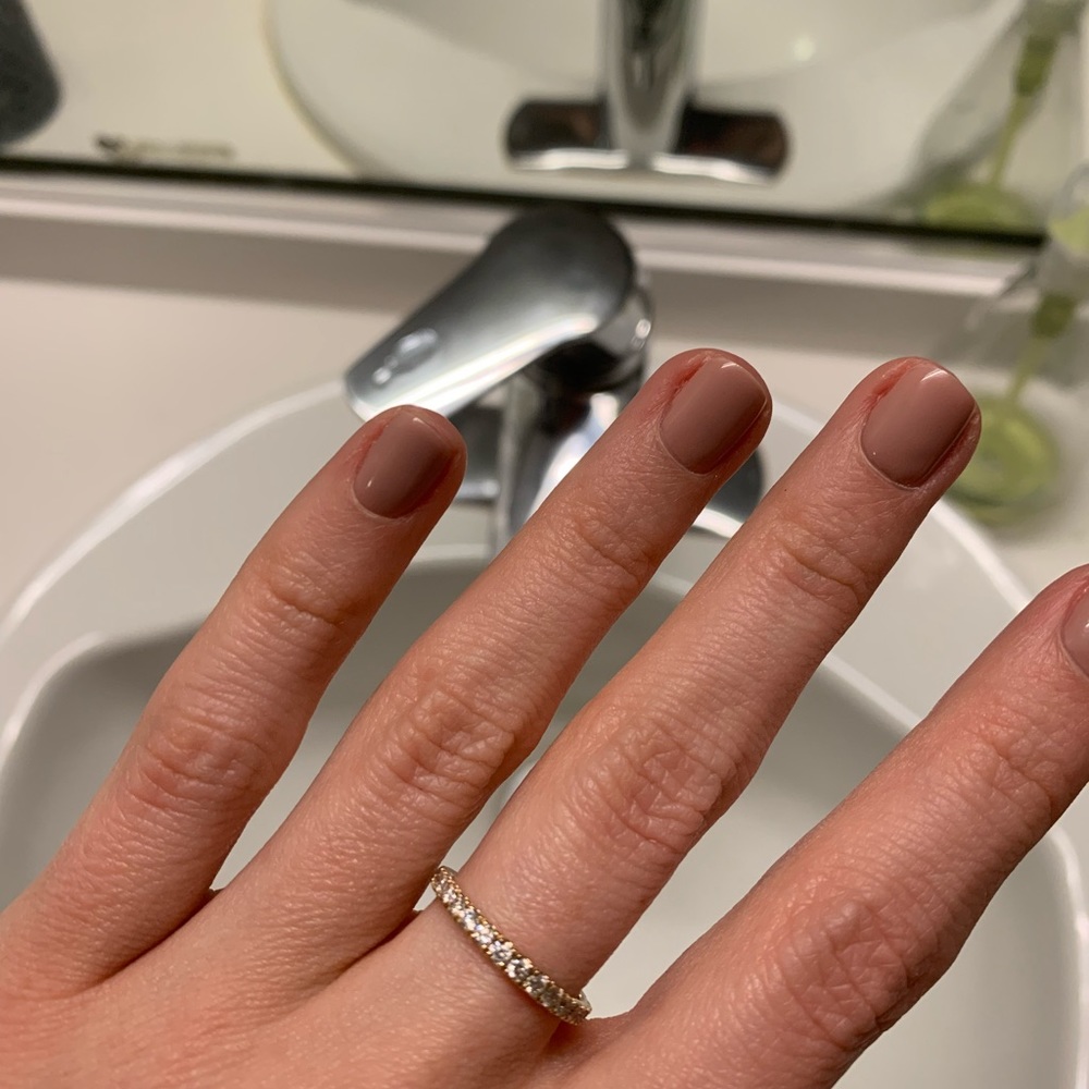 14k solid gold .5 carats diamonds band ring 5.5 - Picture 3 of 3
